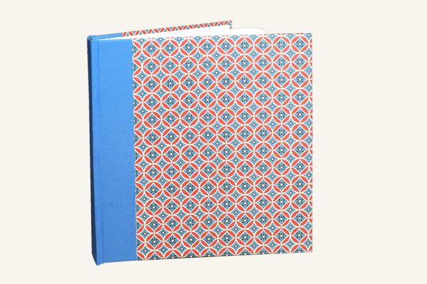 Modern photo album "Toni", photo album blue red